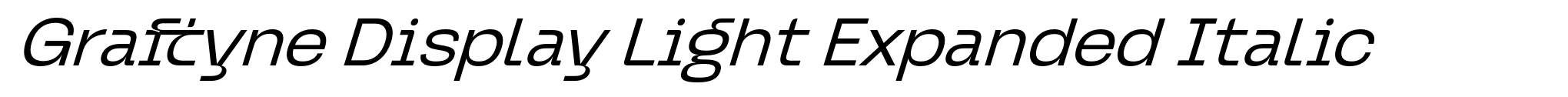 Graftyne Display Light Expanded Italic image